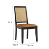 Modway Arlo Dining Chairs Black Natural Tan MDY-EEI-6802-BLK-NAT-TAN