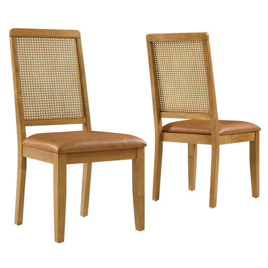 Modway Arlo Dining Chairs, Natural Natural Tan