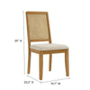 Modway Arlo Dining Chairs Natural Natural Heathered Weave Light Beige MDY-EEI-6803-NAT-NAT-HLB