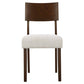 Modway Pax Dining Chairs Walnut Heathered Weave Ivory MDY-EEI-6804-WAL-HEI