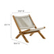 Modway Vienna Outdoor Patio Teak Wood Folding Lounge Chair in Natural Natural