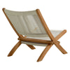 Modway Vienna Outdoor Patio Teak Wood Folding Lounge Chair in Natural Natural