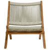 Modway Vienna Outdoor Patio Teak Wood Folding Lounge Chair in Natural Natural
