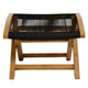 Vienna Outdoor Patio Teak and Rope Folding Ottoman by Modway