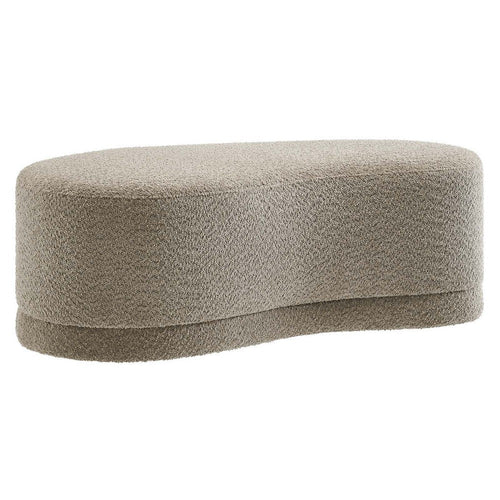 Modway Nimbus 48 Inch Curved Ottoman Bench in Oat - Soft Fabric Chenille Ottoman