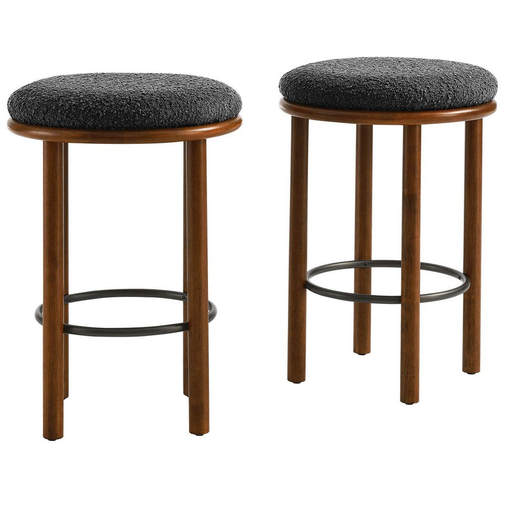 Fable Boucle Fabric Counter Stools - Set of 2  - No Shipping Charges