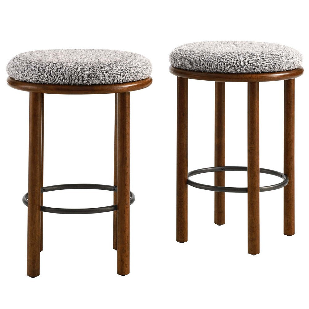 Fable Boucle Fabric Counter Stools - Set of 2  - No Shipping Charges