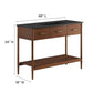 Modway Zaire 48” Mid-Century Single Bathroom Vanity Washstand in Walnut Black with Ceramic Sink Basin 48 Inches MDY-EEI-6825-WAL-BLK