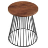 Valeo Round Wood and Metal Side Table  - No Shipping Charges