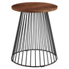 Valeo Round Wood and Metal Side Table  - No Shipping Charges