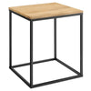 Zora Square Wood and Metal Side Table  - No Shipping Charges