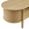Modway Cadence Oval Coffee Table in [Color] - Mid Century Modern Center Table with Open Storage for Living Room Organization - Wood Grain