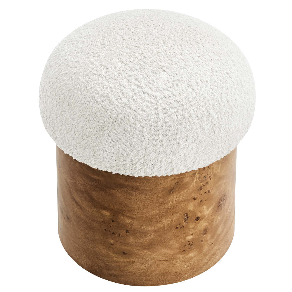 Breeze Boucle Upholstered Ottoman by Modway MDY-EEI-6850-IVO-BUR