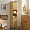 Modway Render Tall Narrow Bathroom Storage Cabinet Oak MDY-EEI-6851-OAK