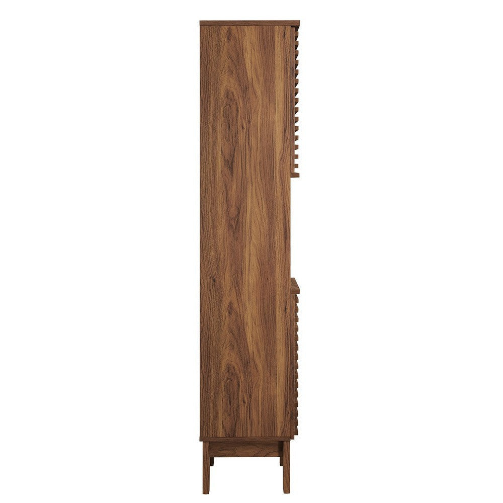 Modway Render Tall Narrow Bathroom Storage Cabinet Oak MDY-EEI-6851-OAK