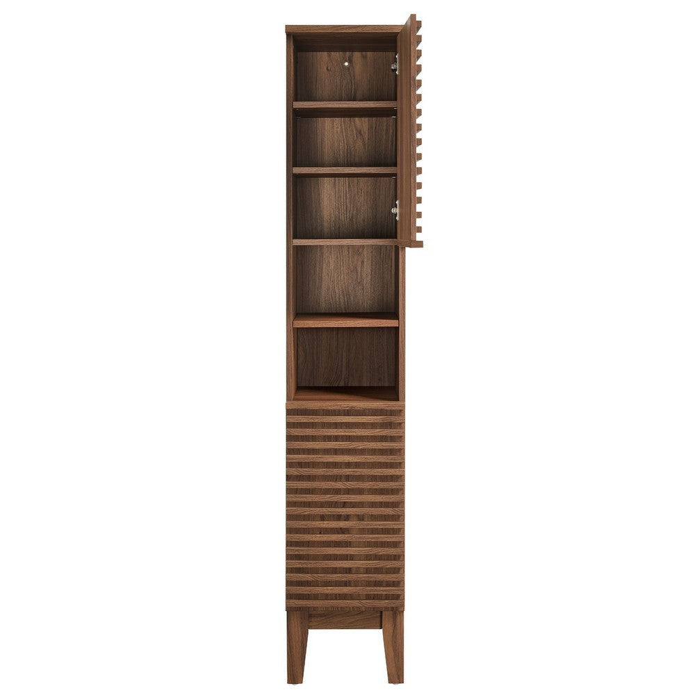 Modway Render Tall Narrow Bathroom Storage Cabinet Oak MDY-EEI-6851-OAK