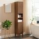 Modway Render Tall Narrow Bathroom Storage Cabinet Oak MDY-EEI-6851-OAK