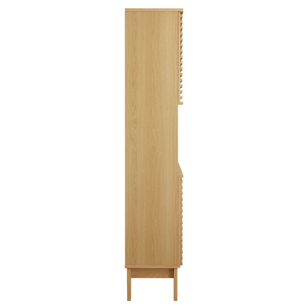 Modway Render Tall Bathroom Storage Cabinet Oak MDY-EEI-6852-OAK