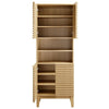 Modway Render Tall Bathroom Storage Cabinet Oak MDY-EEI-6852-OAK