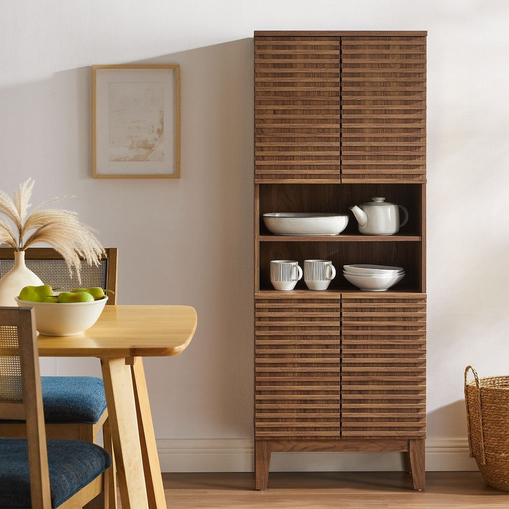 Modway Render Tall Bathroom Storage Cabinet Oak MDY-EEI-6852-OAK