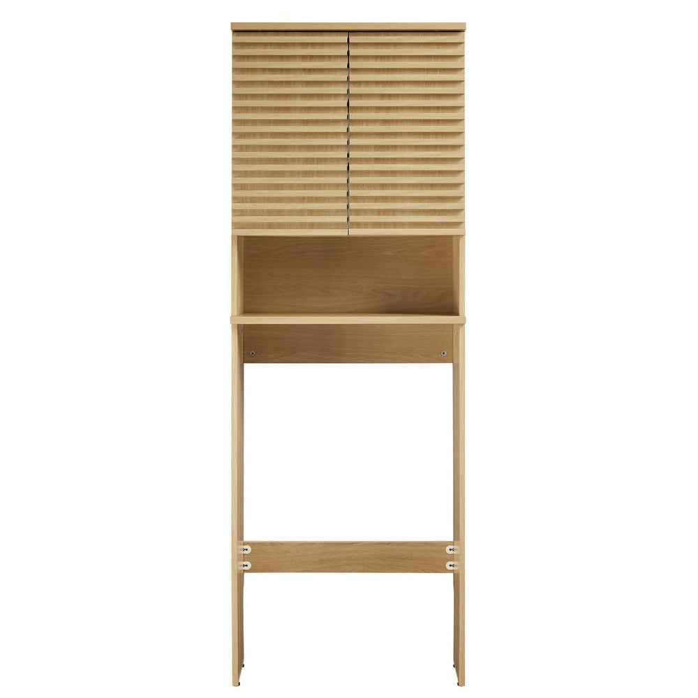 Modway Render Over the Toilet Bathroom Storage Cabinet Oak MDY-EEI-6853-OAK