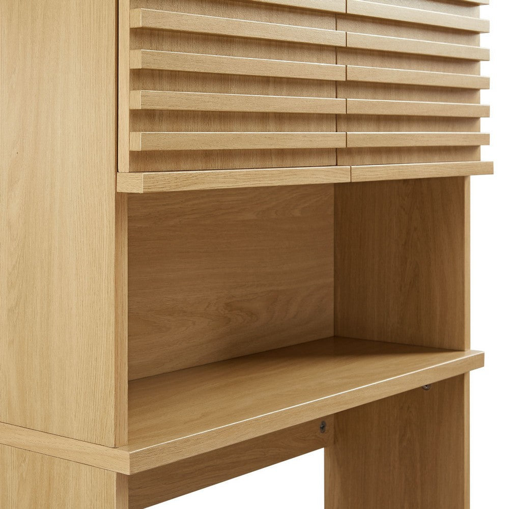 Modway Render Over the Toilet Bathroom Storage Cabinet Oak MDY-EEI-6853-OAK