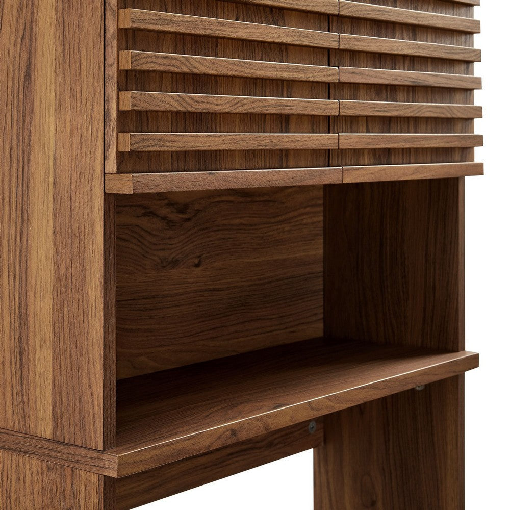 Modway Render Over the Toilet Bathroom Storage Cabinet Oak MDY-EEI-6853-OAK