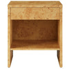 Modway Hudson 1-Drawer Burl Wood Nightstand With Shelf Natural MDY-EEI-6856-BUR