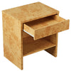 Modway Hudson 1-Drawer Burl Wood Nightstand With Shelf Natural MDY-EEI-6856-BUR