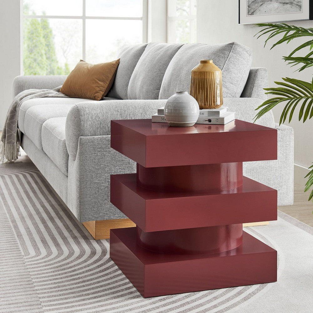 Modway Perpetuate Totem End Table Black