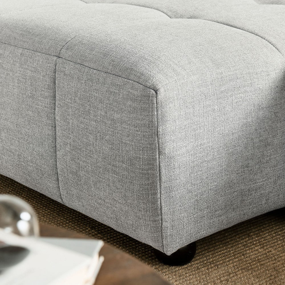 Modway Liana Left-Facing Modular Sofa with Chaise in Pewter - Modern Sectional Sofa Couch Furniture Set - Upholstered Fabric Chaise