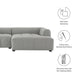 Liana Right-Facing Upholstered Fabric Modular Sofa with Chaise by Modway