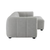 Modway Liana Right-Facing Modular Sofa with Chaise in Pewter - Modern Sectional Sofa Couch Furniture Set - Upholstered Fabric Chaise