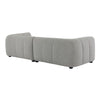 Modway Liana Right-Facing Modular Sofa with Chaise in Pewter - Modern Sectional Sofa Couch Furniture Set - Upholstered Fabric Chaise