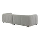 Modway Liana Right-Facing Modular Sofa with Chaise in Pewter - Modern Sectional Sofa Couch Furniture Set - Upholstered Fabric Chaise