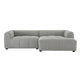Modway Liana Right-Facing Modular Sofa with Chaise in Pewter - Modern Sectional Sofa Couch Furniture Set - Upholstered Fabric Chaise