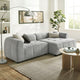 Modway Liana Right-Facing Modular Sofa with Chaise in Pewter - Modern Sectional Sofa Couch Furniture Set - Upholstered Fabric Chaise