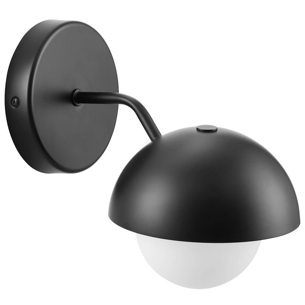 Modway Eclipse Globe Wall Sconce Black MDY-EEI-6871-BLK