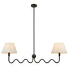 Modway Wave Squiggle 2-Arm Pendant Light Black MDY-EEI-6874-BLK