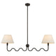 Modway Wave Squiggle 2-Arm Pendant Light Black MDY-EEI-6874-BLK