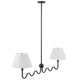 Modway Wave Squiggle 2-Arm Pendant Light Black MDY-EEI-6874-BLK