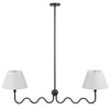 Wave Squiggle 2-Arm Pendant Light by Modway