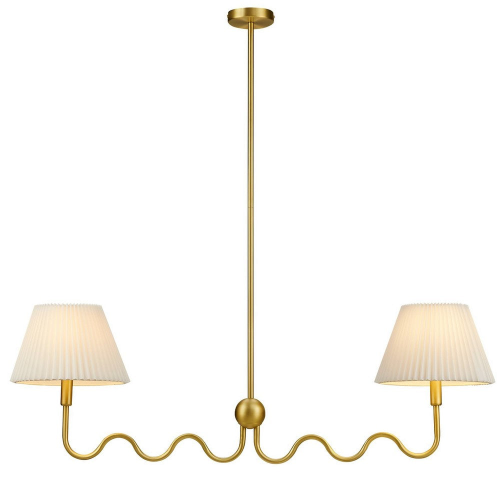 Modway Wave Squiggle 2-Arm Pendant Light Black MDY-EEI-6874-BLK