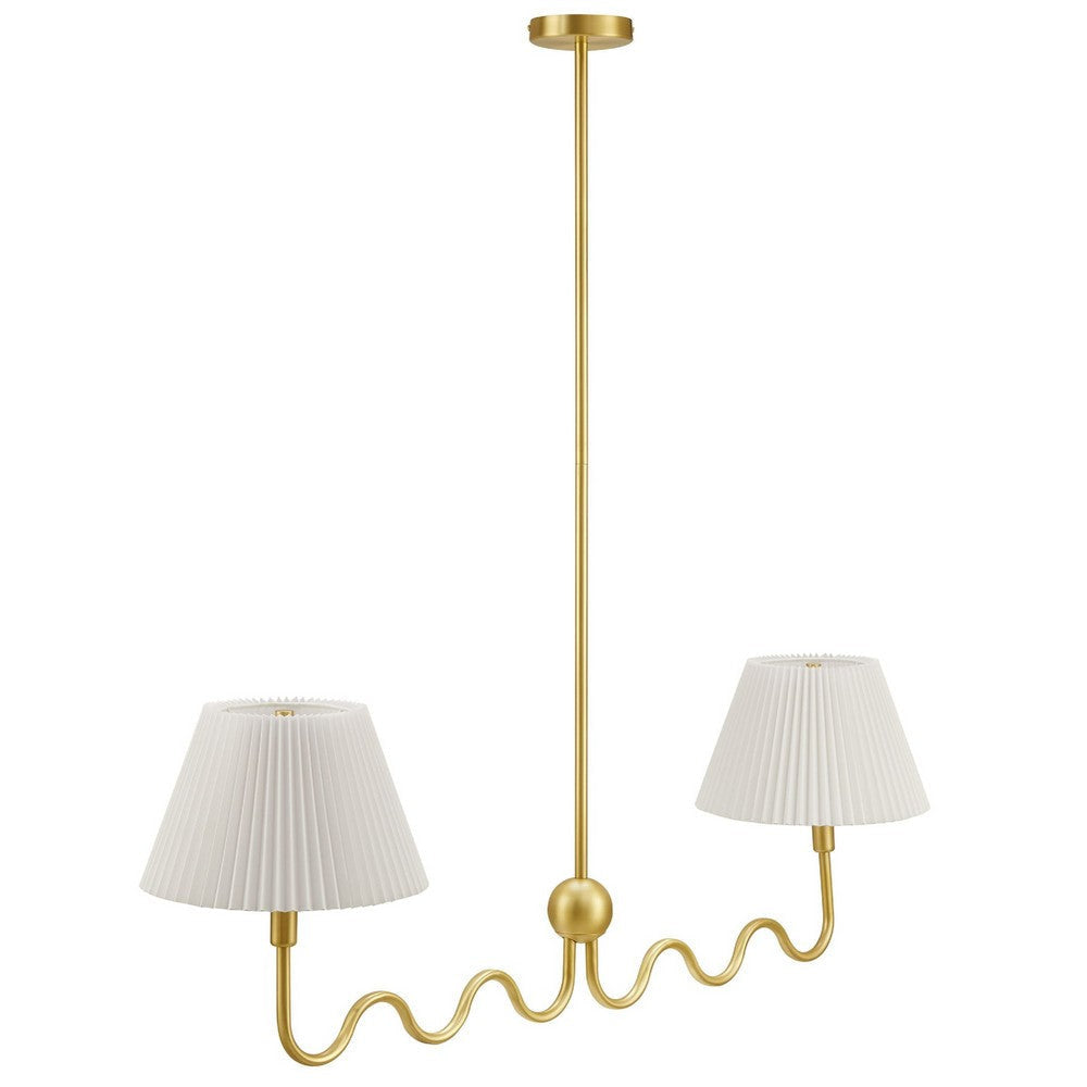 Modway Wave Squiggle 2-Arm Pendant Light Black MDY-EEI-6874-BLK