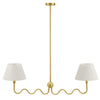 Wave Squiggle 2-Arm Pendant Light by Modway