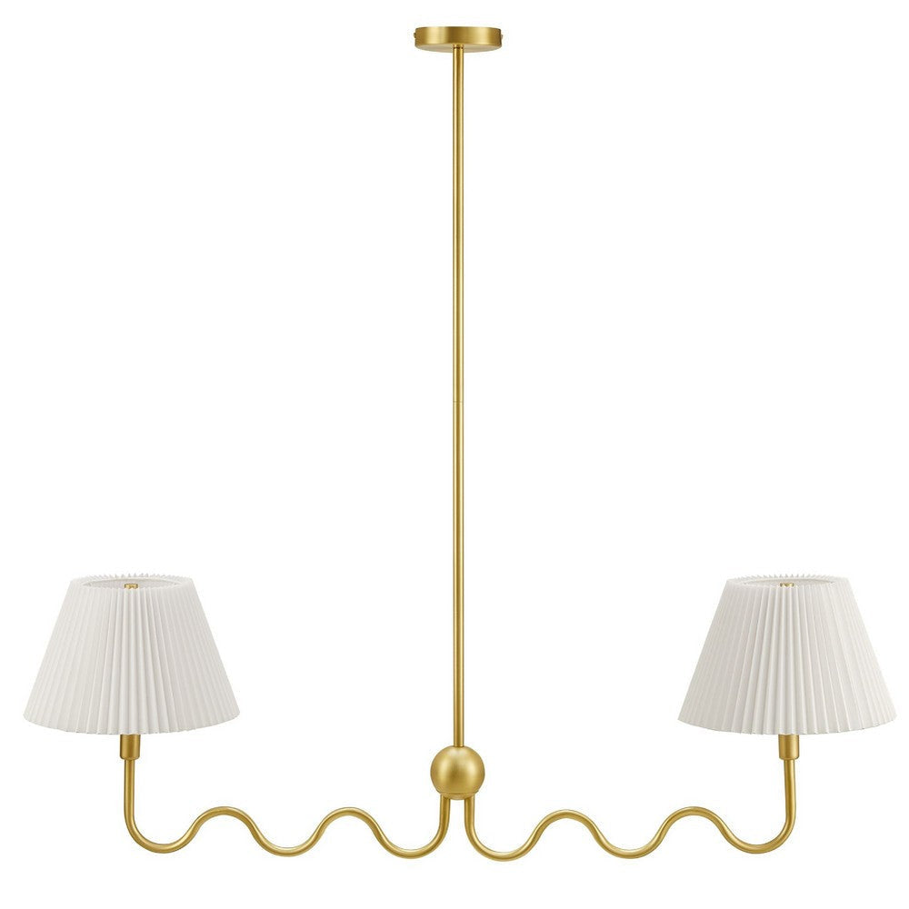 Wave Squiggle 2-Arm Pendant Light by Modway