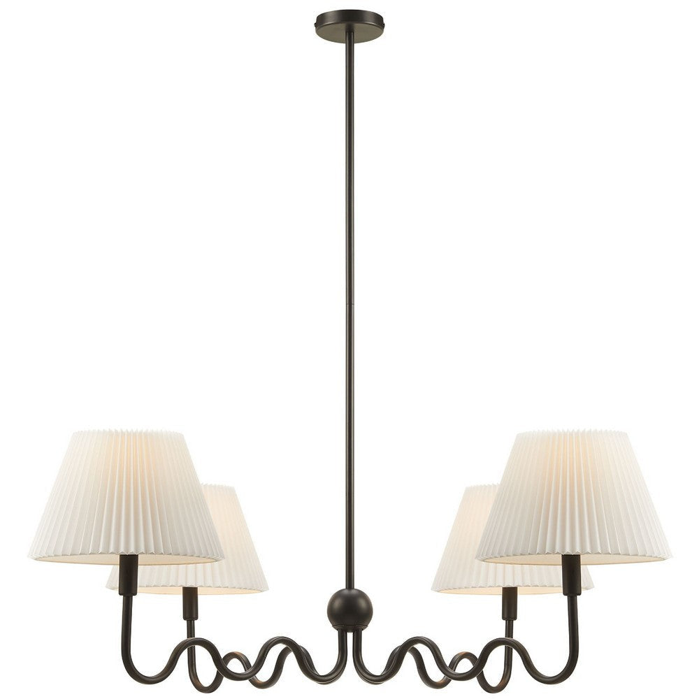 Modway Wave Squiggle 4-Arm Pendant Light Black MDY-EEI-6875-BLK