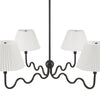 Modway Wave Squiggle 4-Arm Pendant Light Black MDY-EEI-6875-BLK