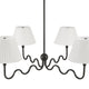 Modway Wave Squiggle 4-Arm Pendant Light Black MDY-EEI-6875-BLK