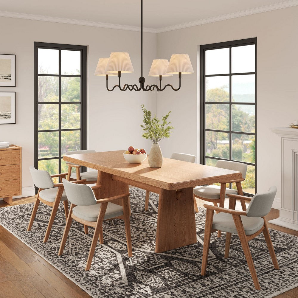 Modway Wave Squiggle 4-Arm Pendant Light Black MDY-EEI-6875-BLK